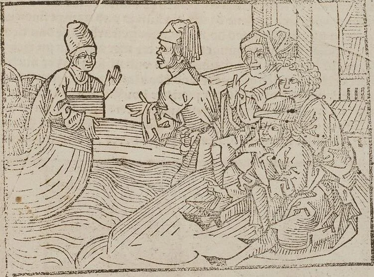 An illustration from Johann Lange ; Giovanni Boccaccio (Druck) ; Johannes Adelphus (Druck) ; Thomas Lirer (Druck) ; Johannes de Capua (Druck) ; Jacobus de Cessolis (Druck), leaf 609