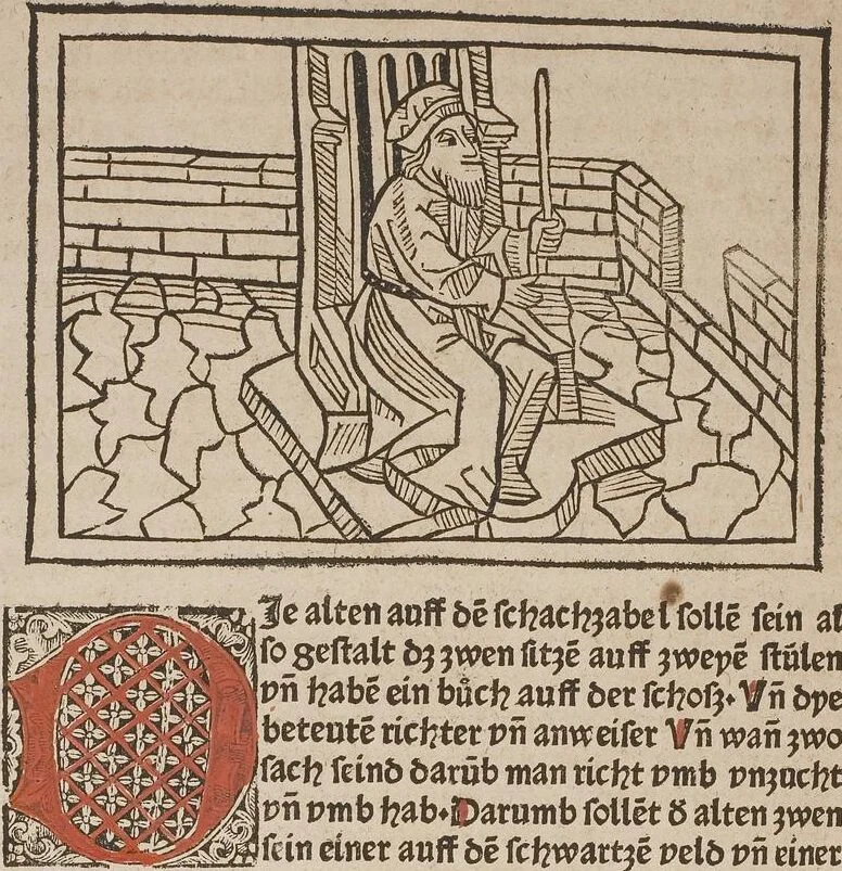 An illustration from Johann Lange ; Giovanni Boccaccio (Druck) ; Johannes Adelphus (Druck) ; Thomas Lirer (Druck) ; Johannes de Capua (Druck) ; Jacobus de Cessolis (Druck), leaf 644