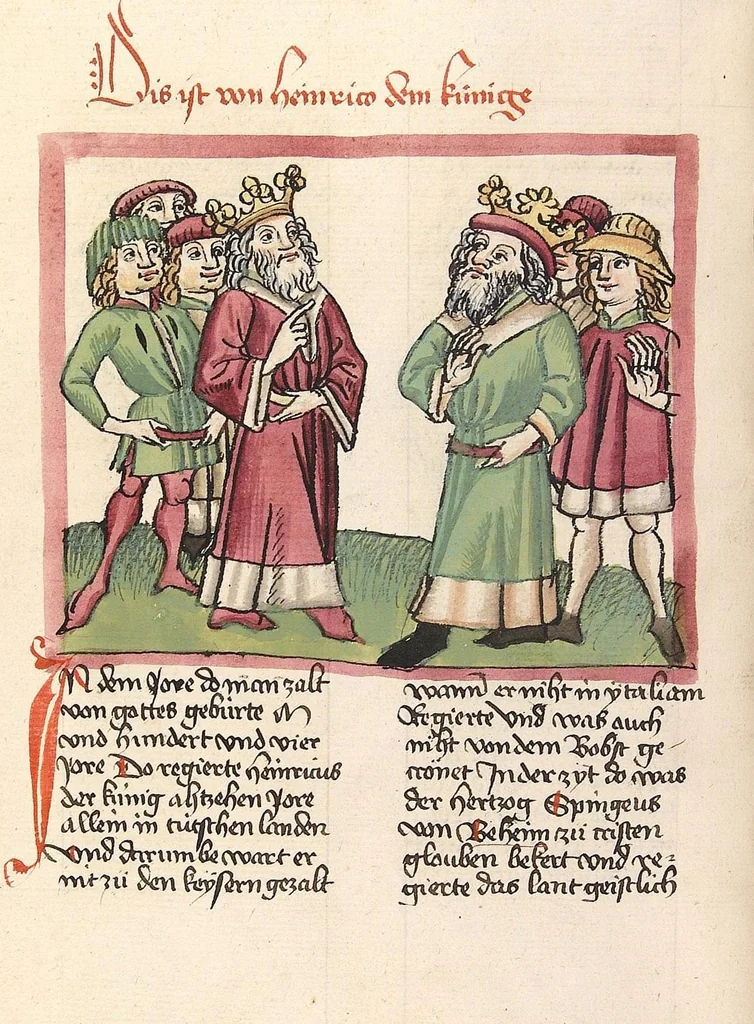 An illustration from Chronicon pontificum et imperatorum, deutsch, 1460, leaf 178