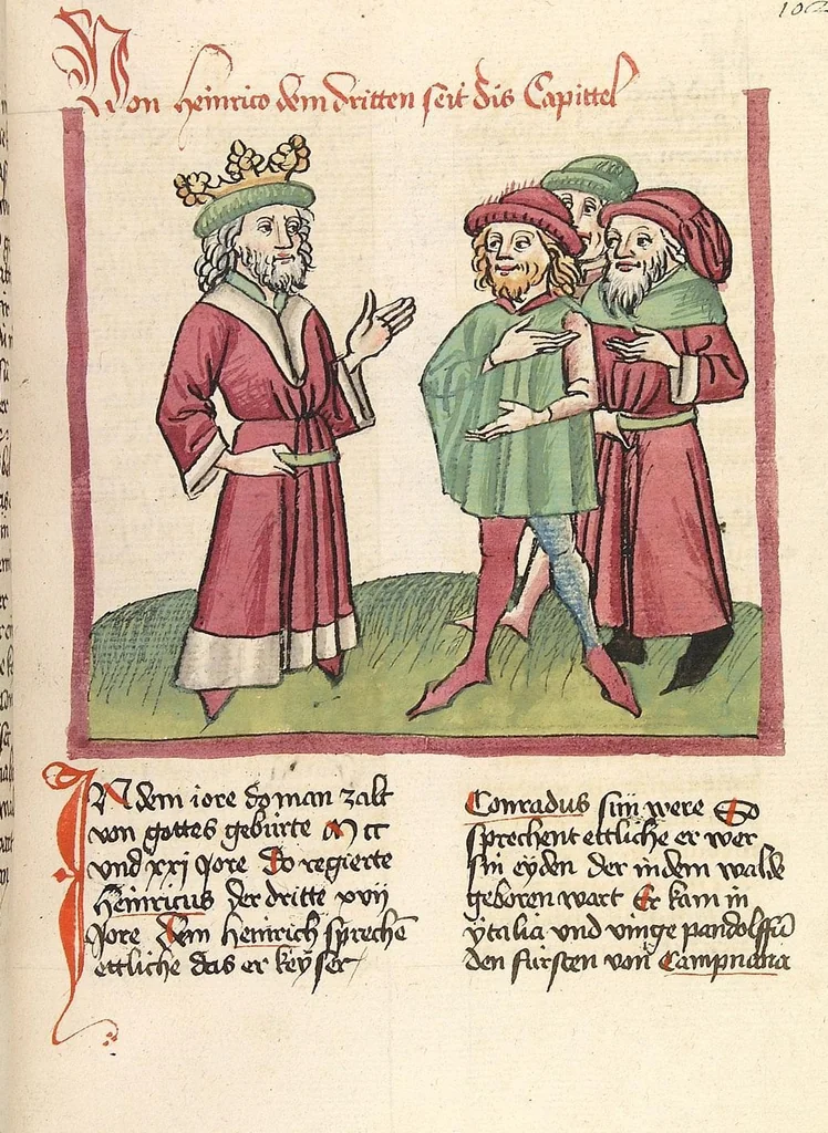 An illustration from Chronicon pontificum et imperatorum, deutsch, 1460, leaf 193