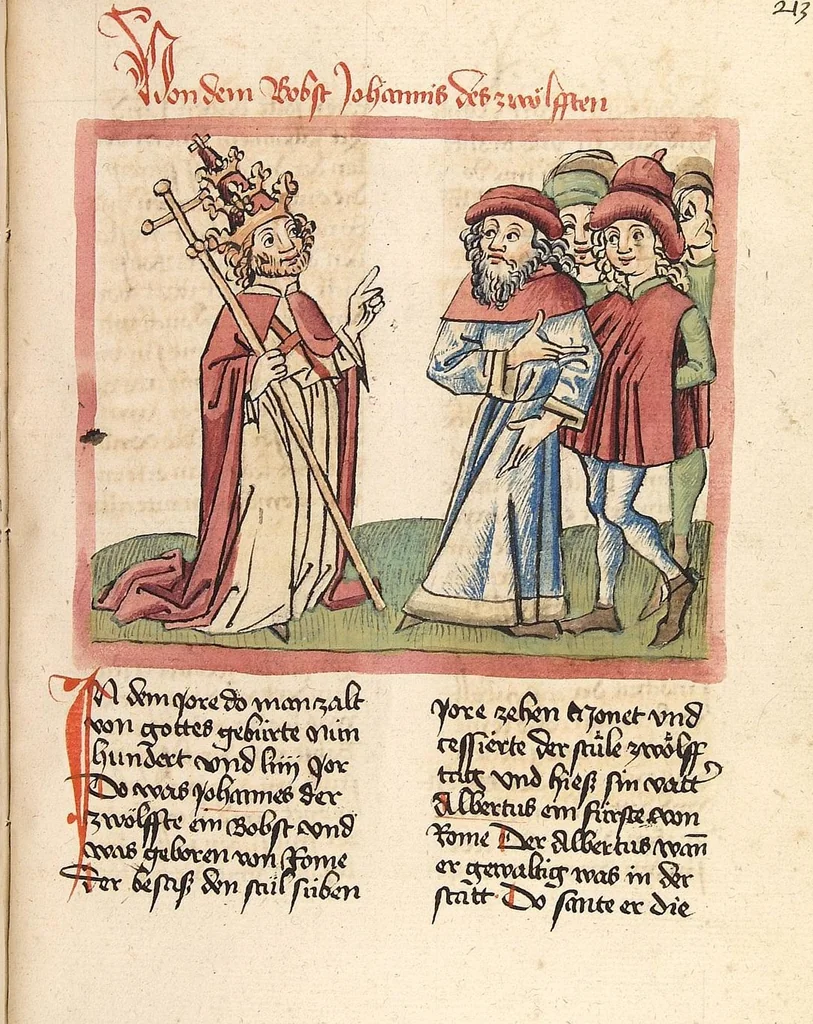 An illustration from Chronicon pontificum et imperatorum, deutsch, 1460, leaf 421