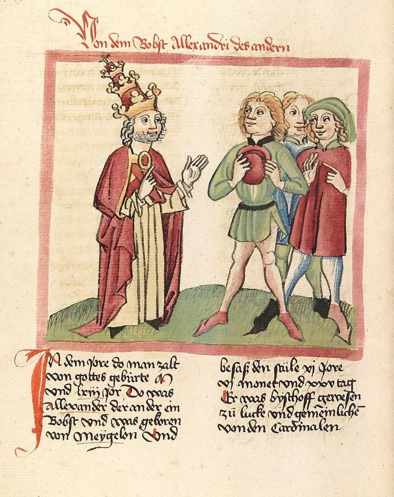 An illustration from Chronicon pontificum et imperatorum, deutsch, 1460, leaf 440
