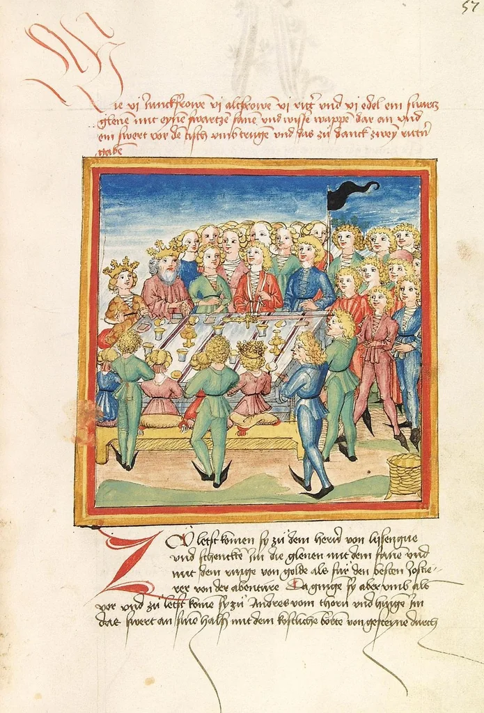 An illustration from Pontus und Sidonia, 1475, leaf 119