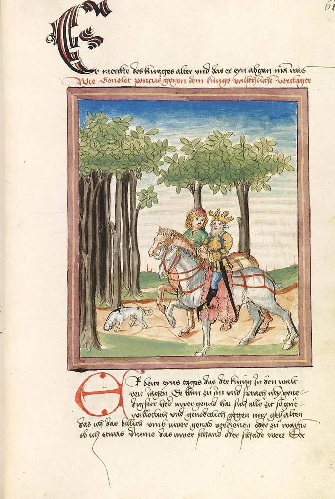 An illustration from Pontus und Sidonia, 1475, leaf 127