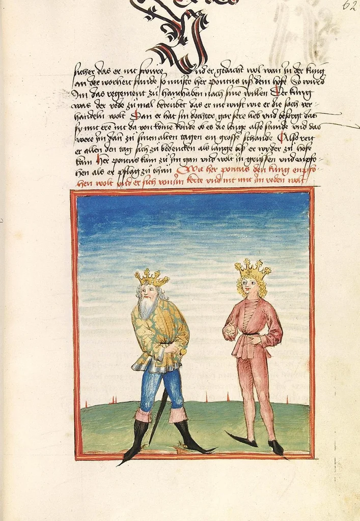 An illustration from Pontus und Sidonia, 1475, leaf 129