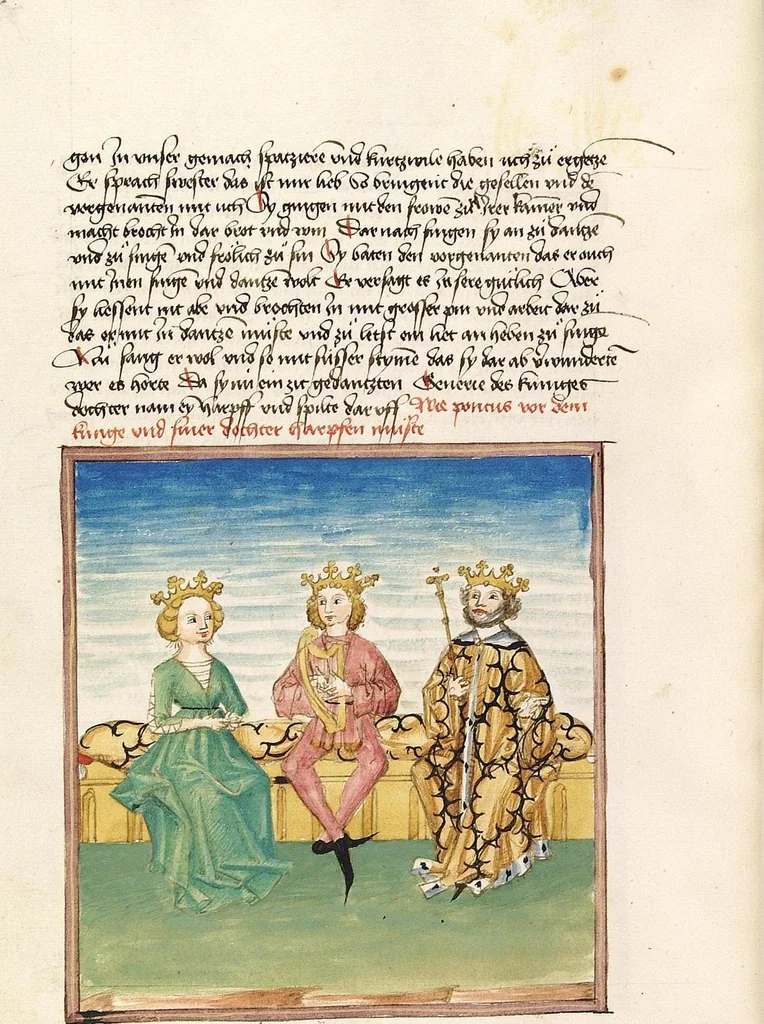An illustration from Pontus und Sidonia, 1475, leaf 146