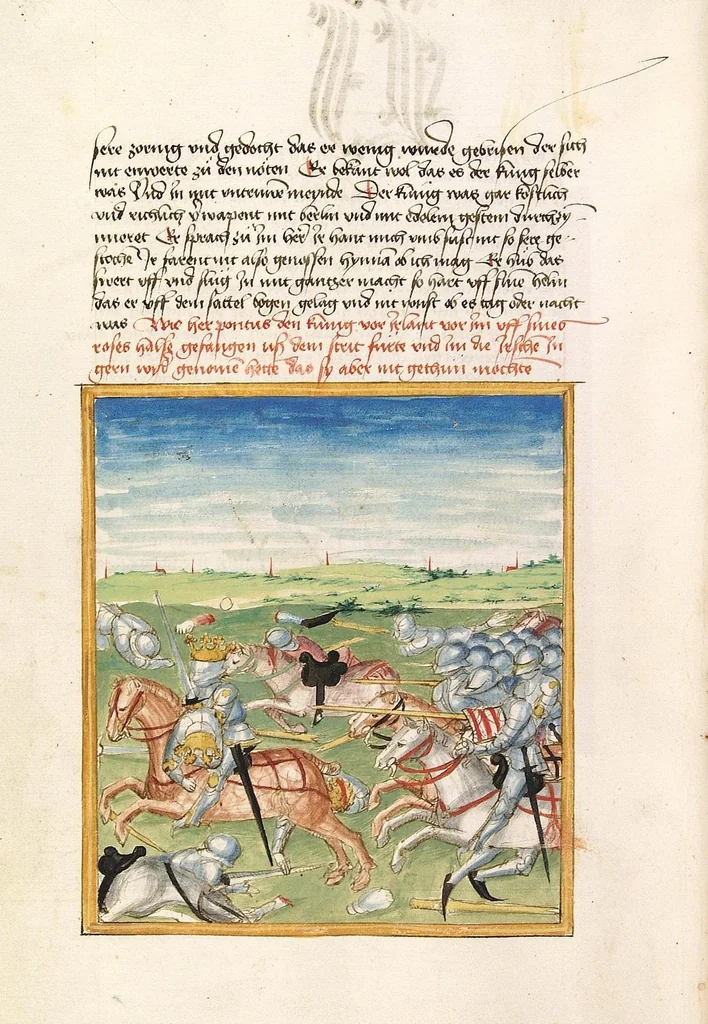 An illustration from Pontus und Sidonia, 1475, leaf 152