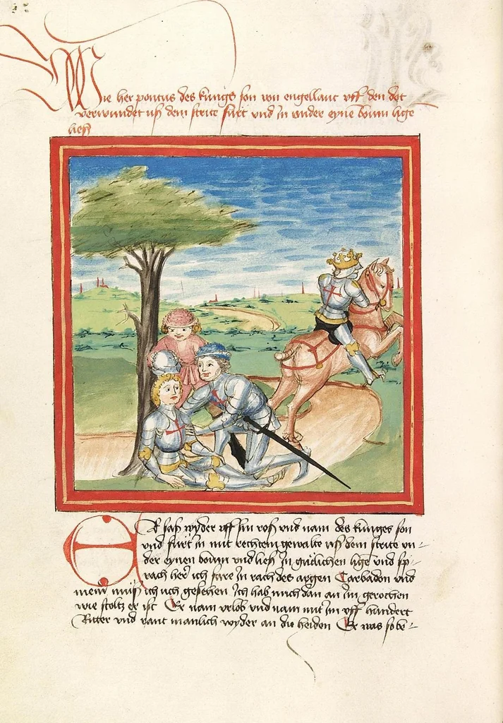An illustration from Pontus und Sidonia, 1475, leaf 162