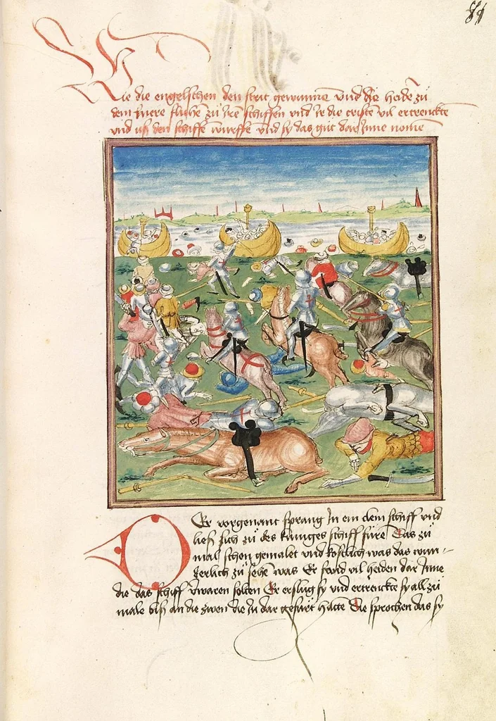 An illustration from Pontus und Sidonia, 1475, leaf 167