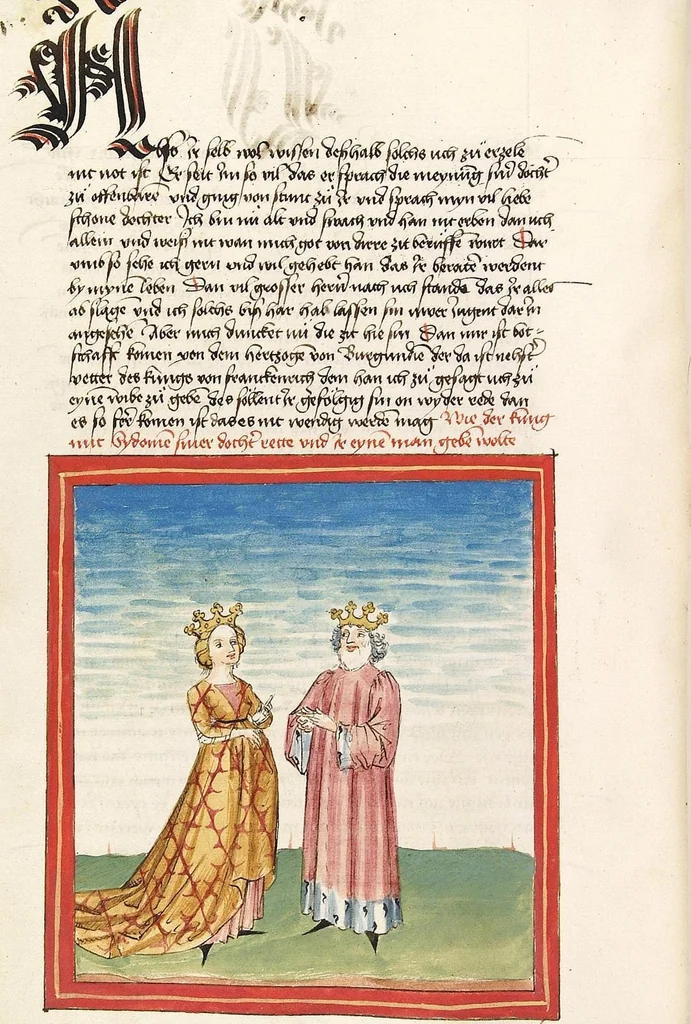 An illustration from Pontus und Sidonia, 1475, leaf 172
