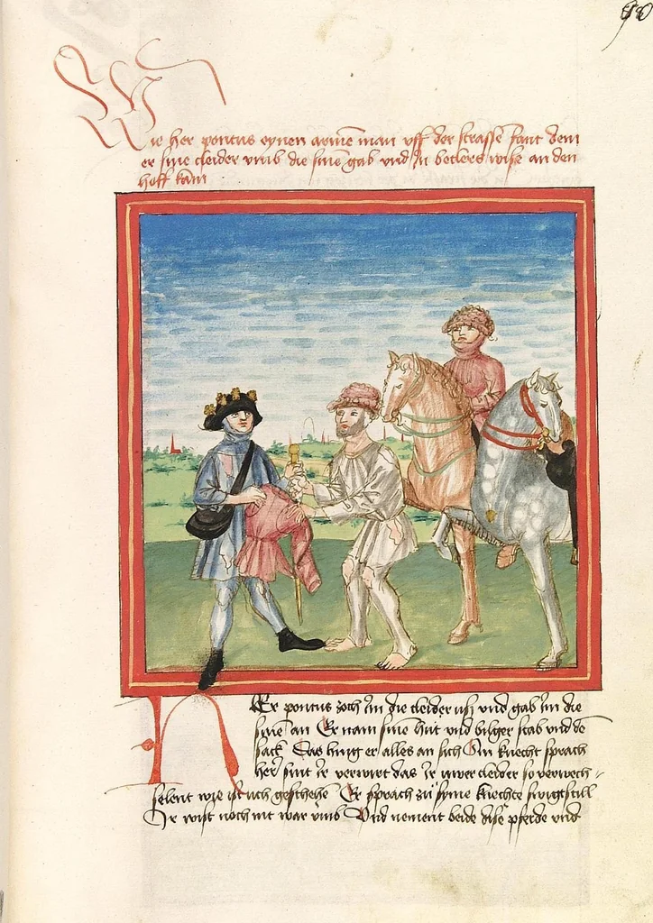 An illustration from Pontus und Sidonia, 1475, leaf 185