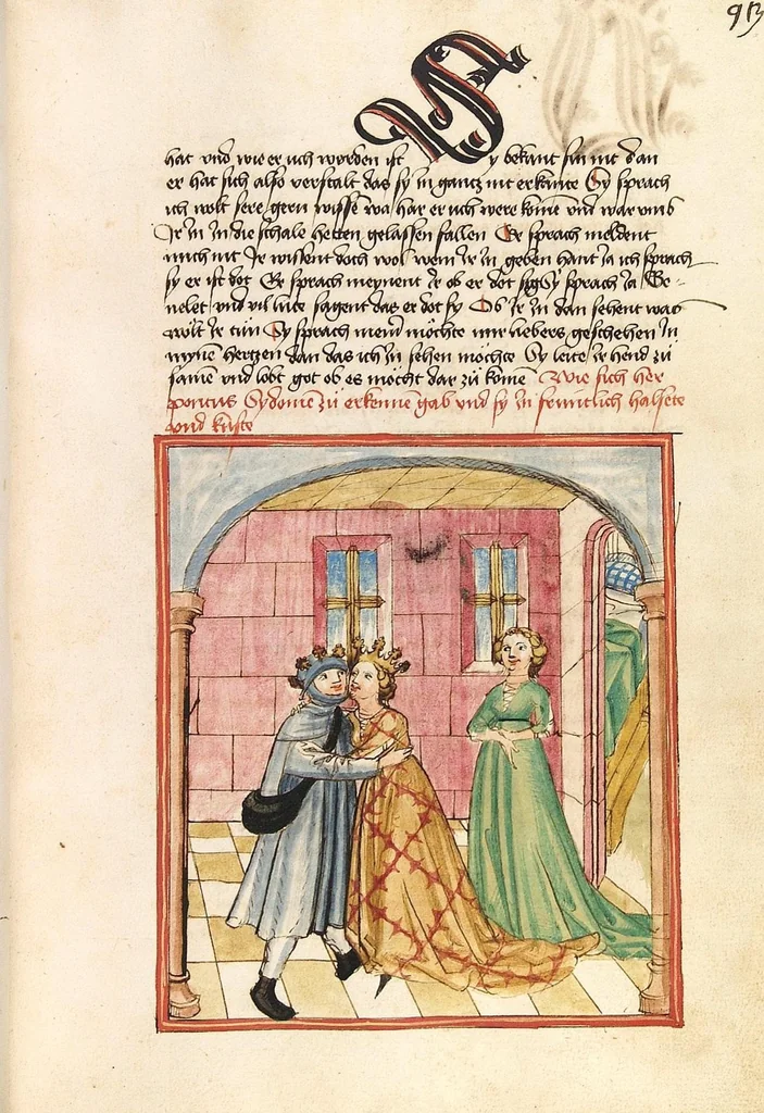 An illustration from Pontus und Sidonia, 1475, leaf 191