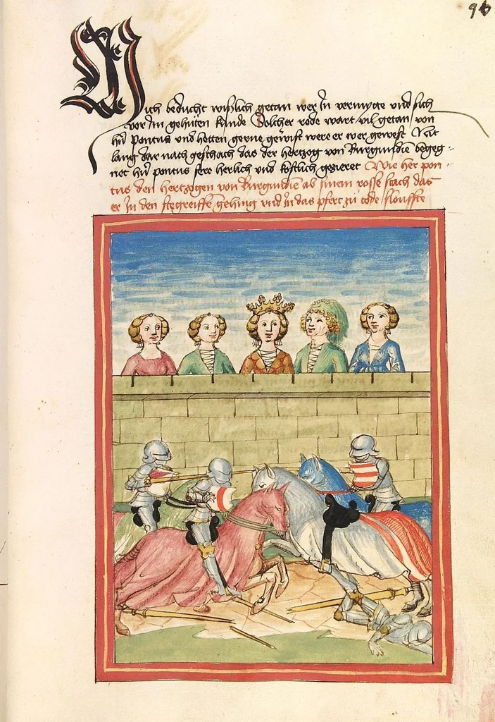 An illustration from Pontus und Sidonia, 1475, leaf 197