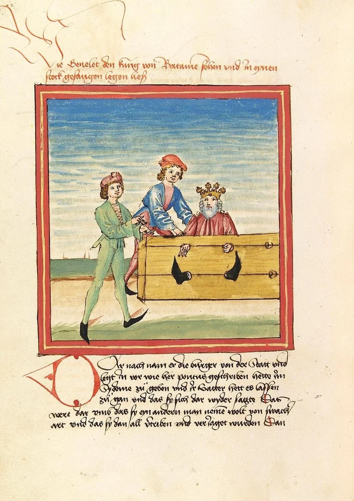 An illustration from Pontus und Sidonia, 1475, leaf 240