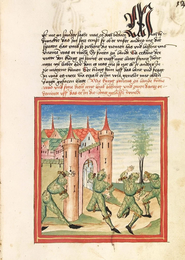 An illustration from Pontus und Sidonia, 1475, leaf 247