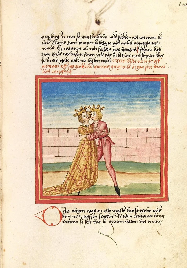 An illustration from Pontus und Sidonia, 1475, leaf 253