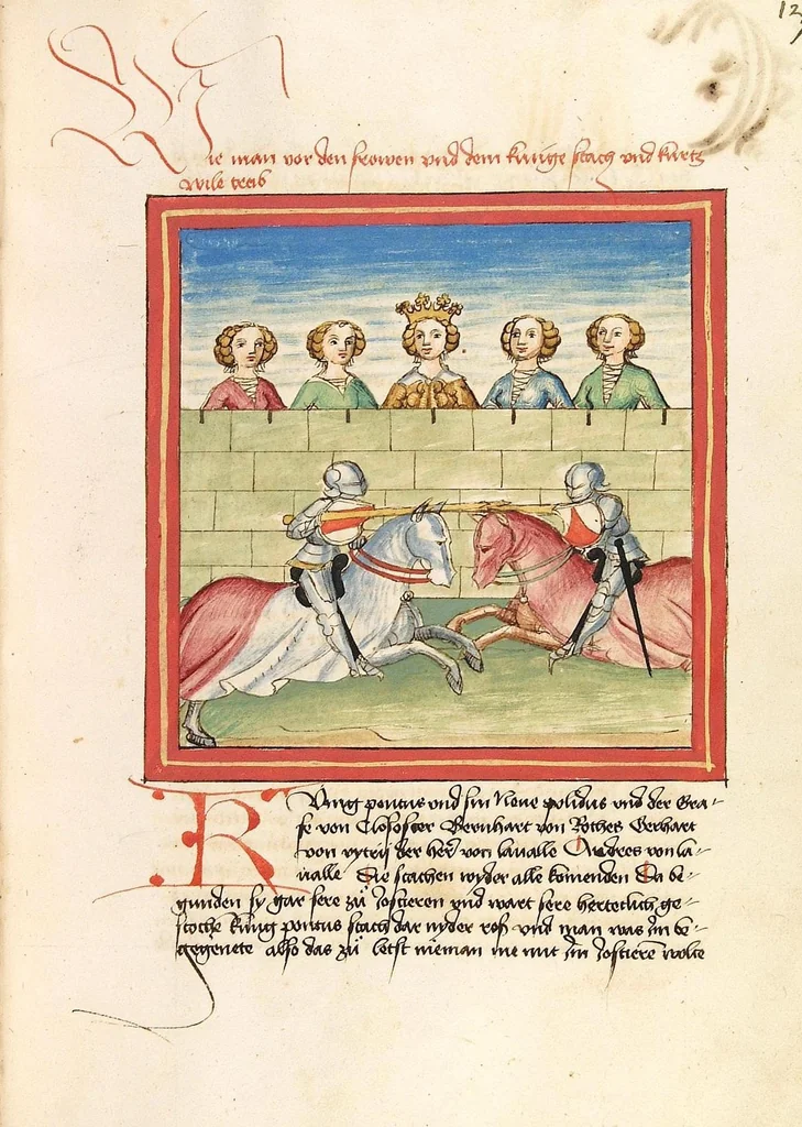 An illustration from Pontus und Sidonia, 1475, leaf 259