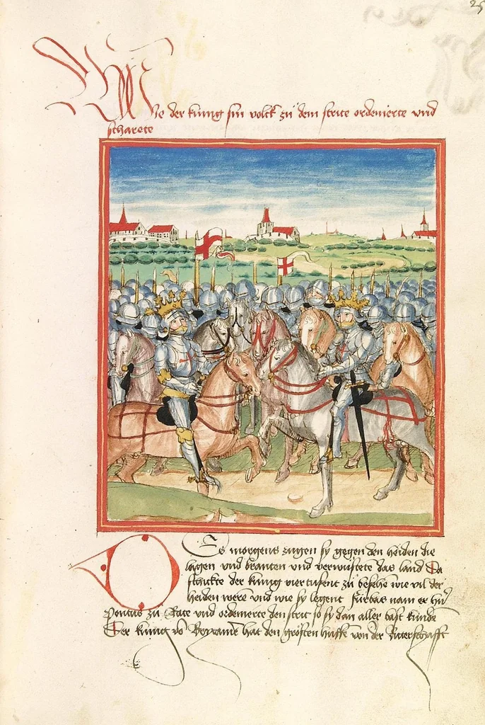An illustration from Pontus und Sidonia, 1475, leaf 55
