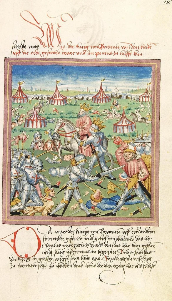 An illustration from Pontus und Sidonia, 1475, leaf 61
