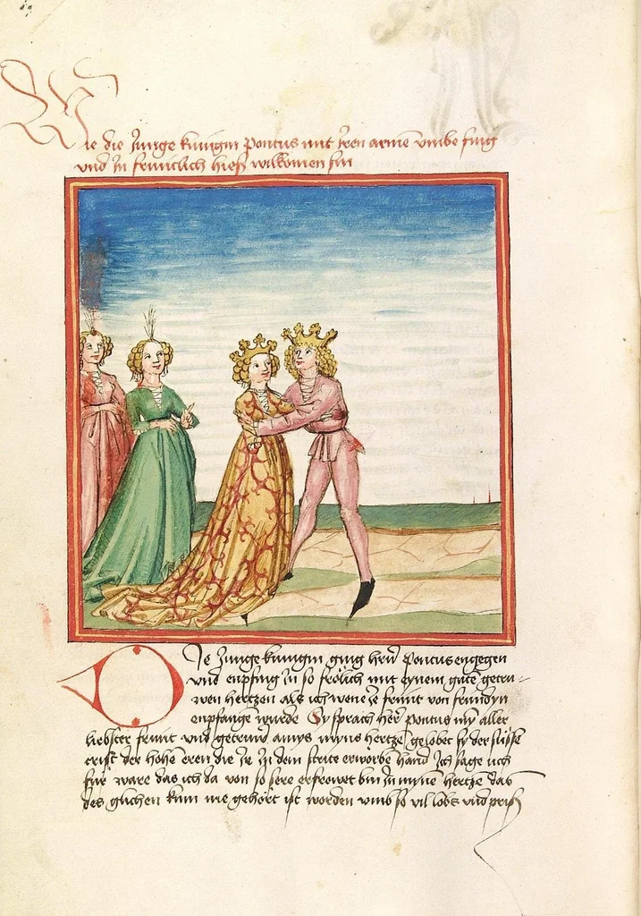 An illustration from Pontus und Sidonia, 1475, leaf 70