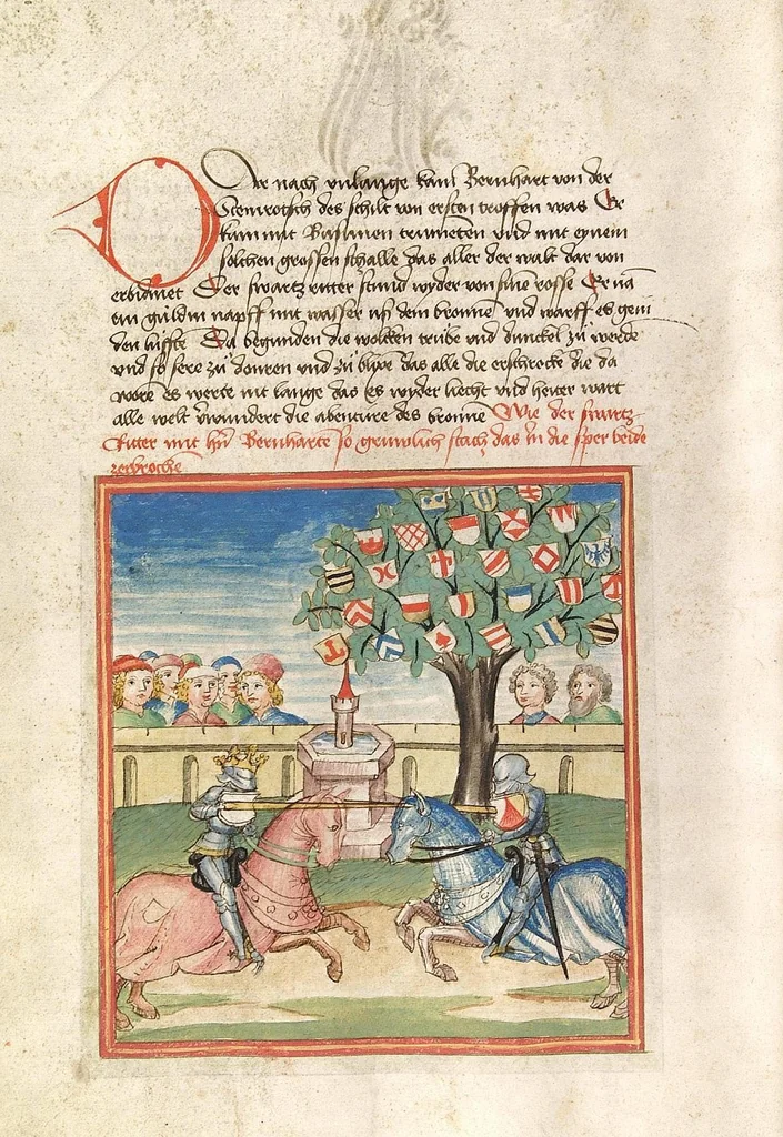 An illustration from Pontus und Sidonia, 1475, leaf 94