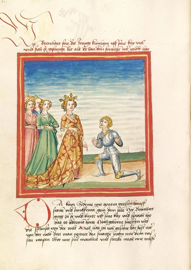 An illustration from Pontus und Sidonia, 1475, leaf 98