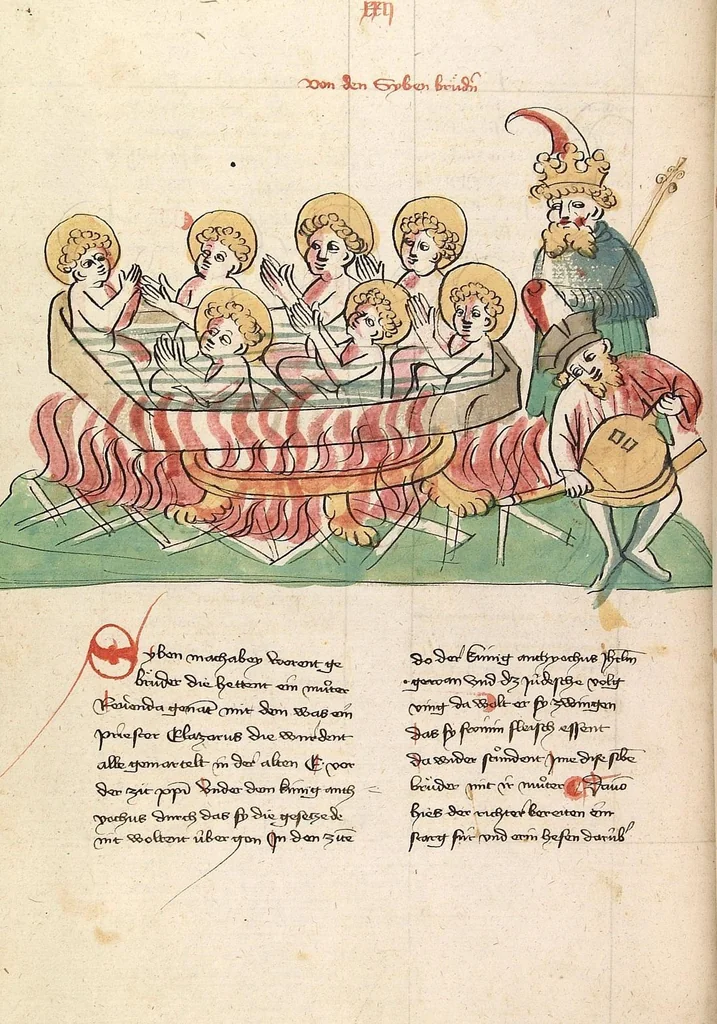 An illustration from "Elsässische Legenda Aurea", 1419, leaf 108