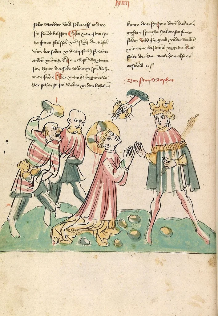 An illustration from "Elsässische Legenda Aurea", 1419, leaf 116