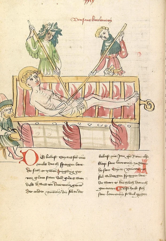 An illustration from "Elsässische Legenda Aurea", 1419, leaf 138