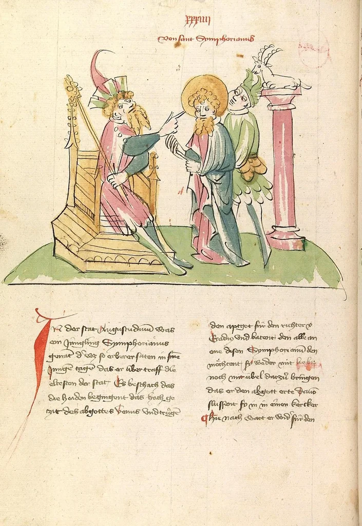 An illustration from "Elsässische Legenda Aurea", 1419, leaf 178