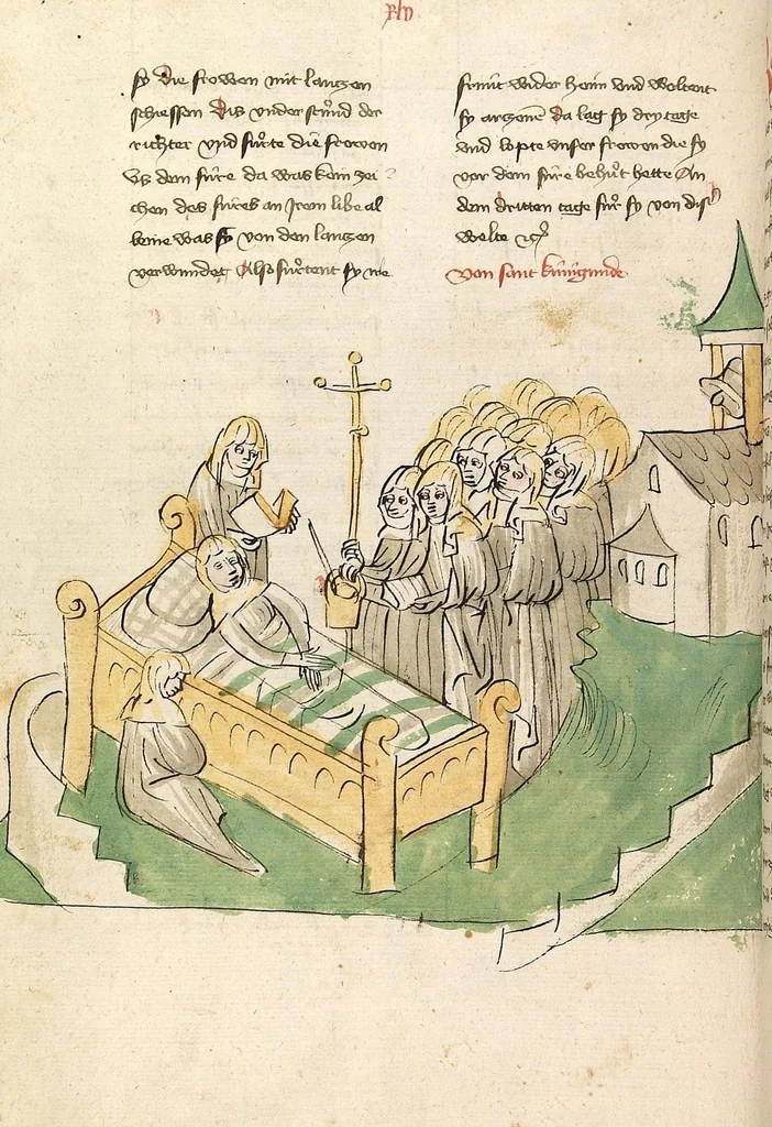 An illustration from "Elsässische Legenda Aurea", 1419, leaf 226