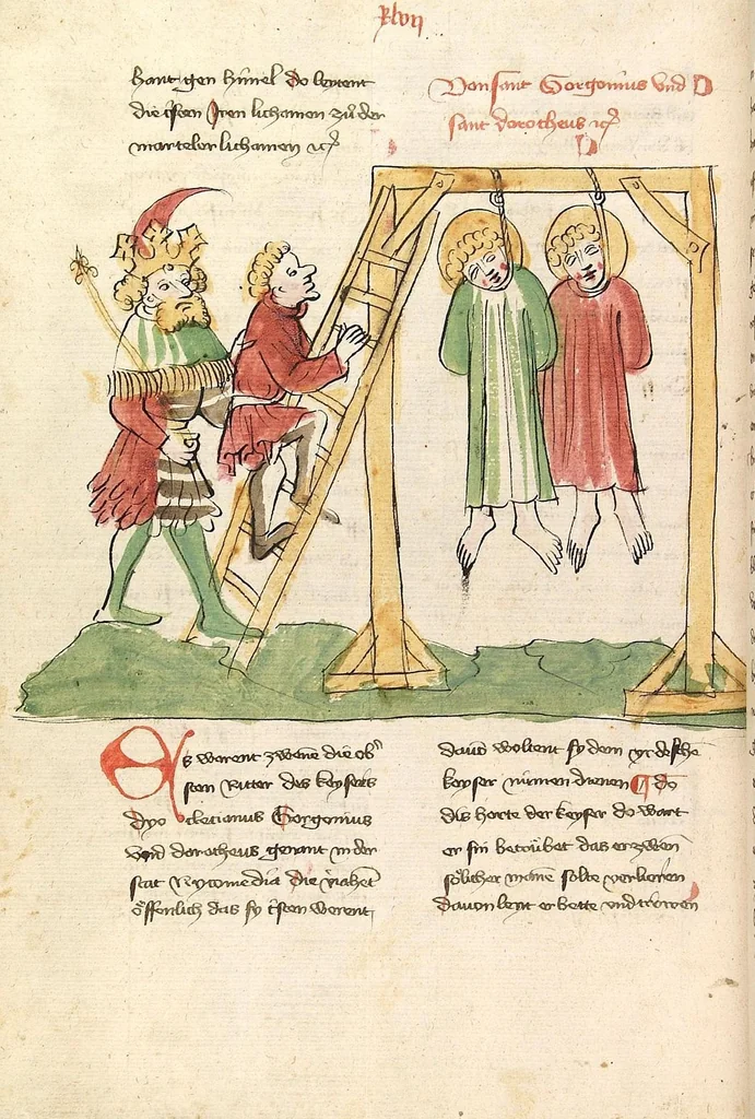 An illustration from "Elsässische Legenda Aurea", 1419, leaf 236