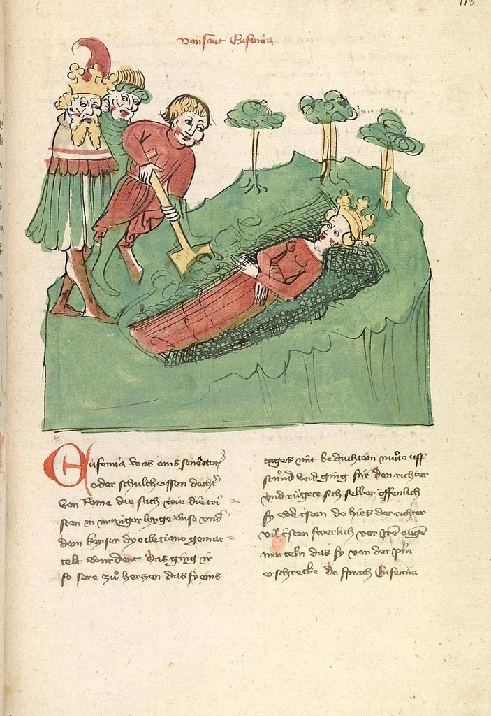 An illustration from "Elsässische Legenda Aurea", 1419, leaf 251