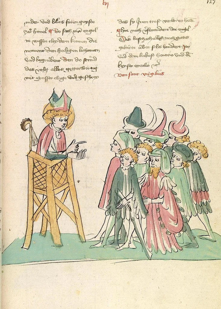 An illustration from "Elsässische Legenda Aurea", 1419, leaf 269