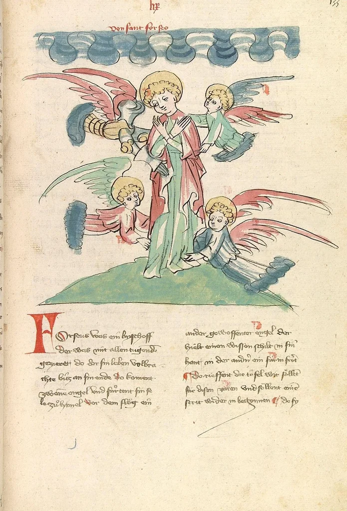 An illustration from "Elsässische Legenda Aurea", 1419, leaf 281