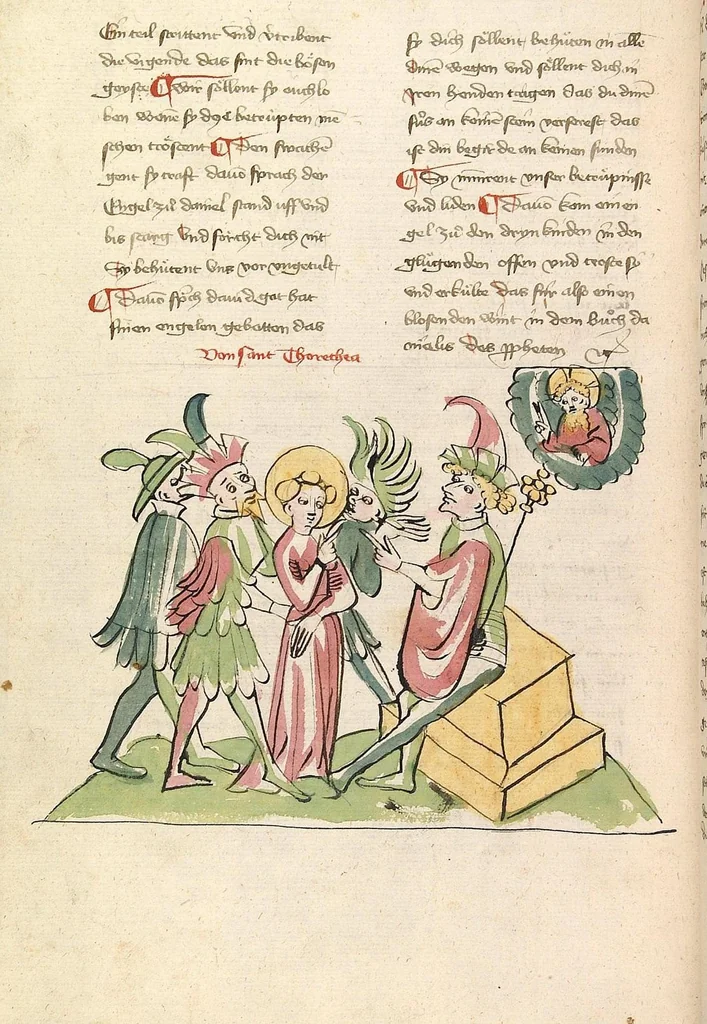 An illustration from "Elsässische Legenda Aurea", 1419, leaf 294