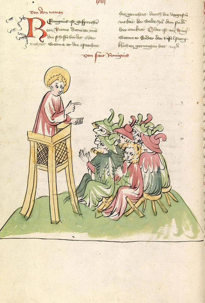 An illustration from "Elsässische Legenda Aurea", 1419, leaf 306