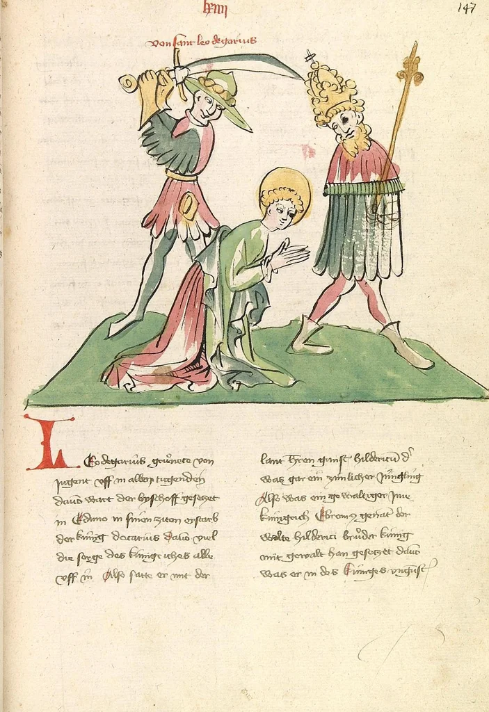 An illustration from "Elsässische Legenda Aurea", 1419, leaf 309