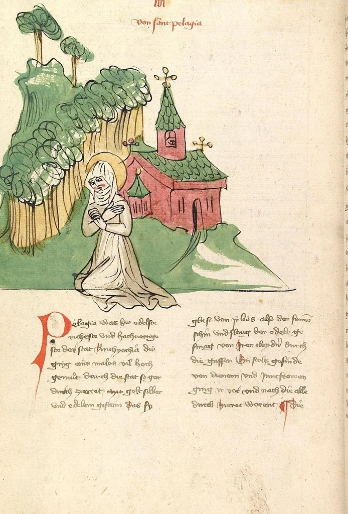 An illustration from "Elsässische Legenda Aurea", 1419, leaf 320