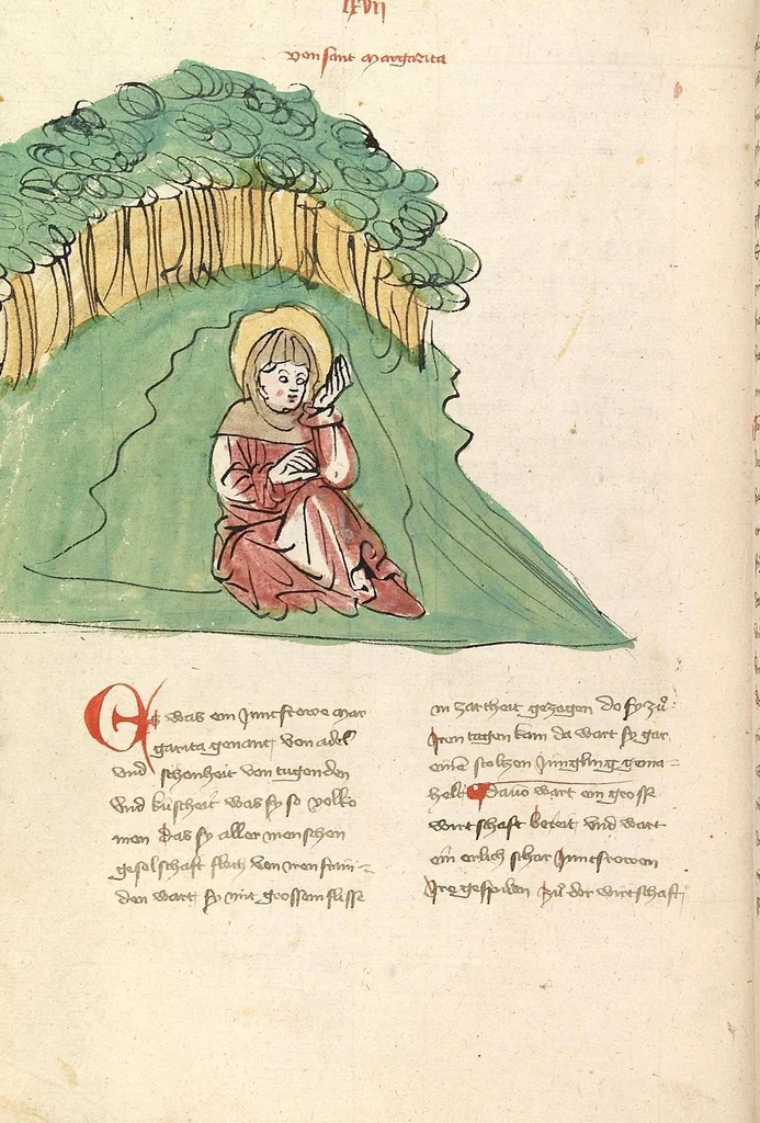 An illustration from "Elsässische Legenda Aurea", 1419, leaf 324