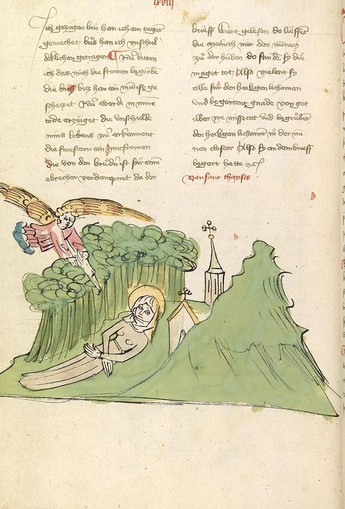 An illustration from "Elsässische Legenda Aurea", 1419, leaf 326