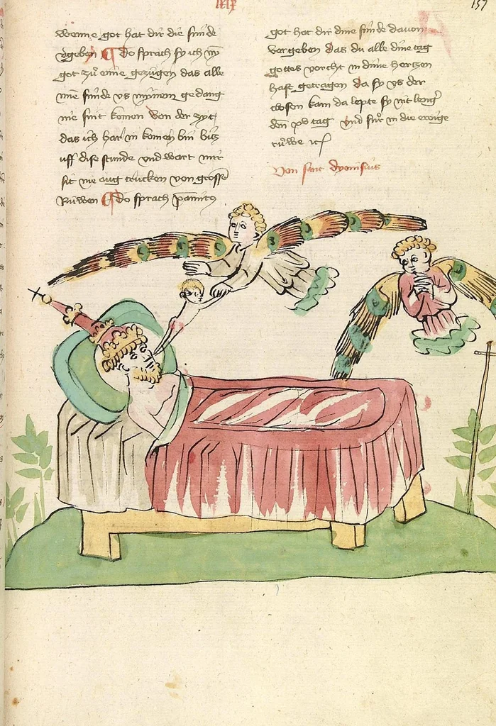 An illustration from "Elsässische Legenda Aurea", 1419, leaf 329