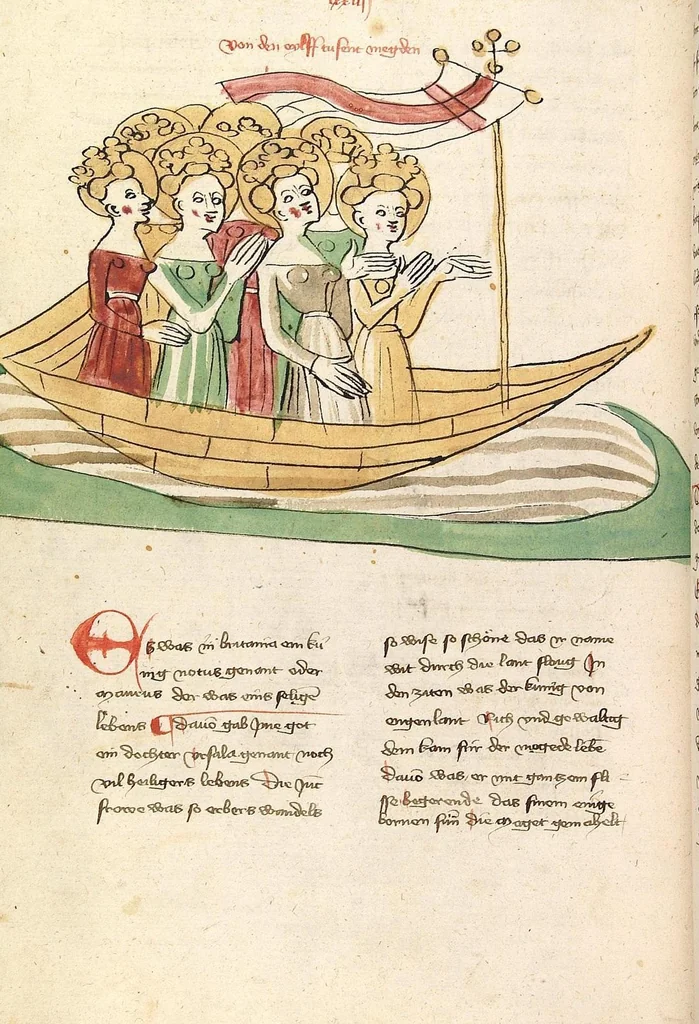 An illustration from "Elsässische Legenda Aurea", 1419, leaf 348