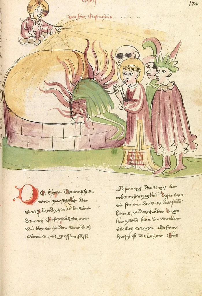 An illustration from "Elsässische Legenda Aurea", 1419, leaf 363