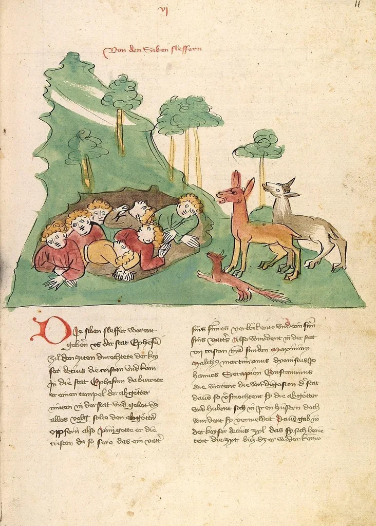 An illustration from "Elsässische Legenda Aurea", 1419, leaf 37