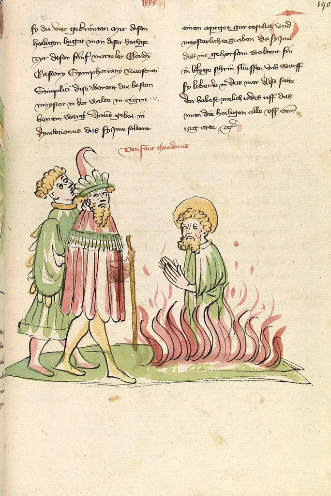 An illustration from "Elsässische Legenda Aurea", 1419, leaf 395