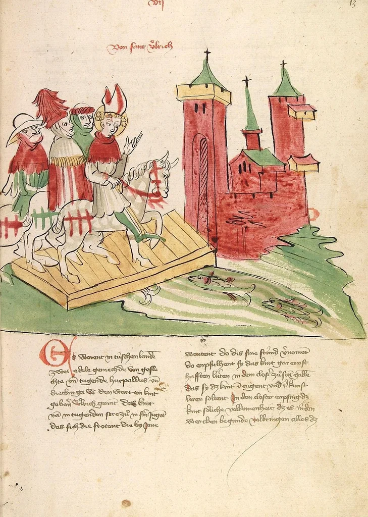 An illustration from "Elsässische Legenda Aurea", 1419, leaf 41