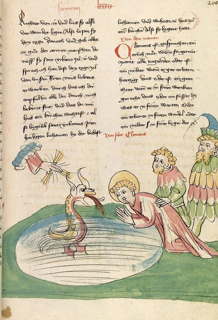 An illustration from "Elsässische Legenda Aurea", 1419, leaf 415