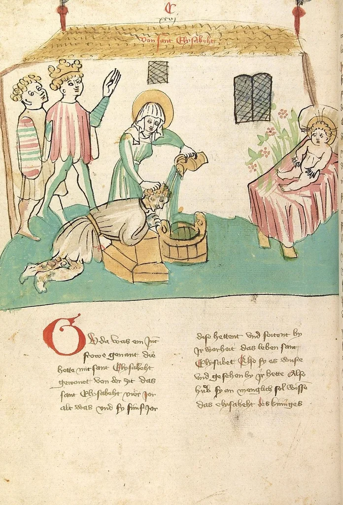 An illustration from "Elsässische Legenda Aurea", 1419, leaf 500