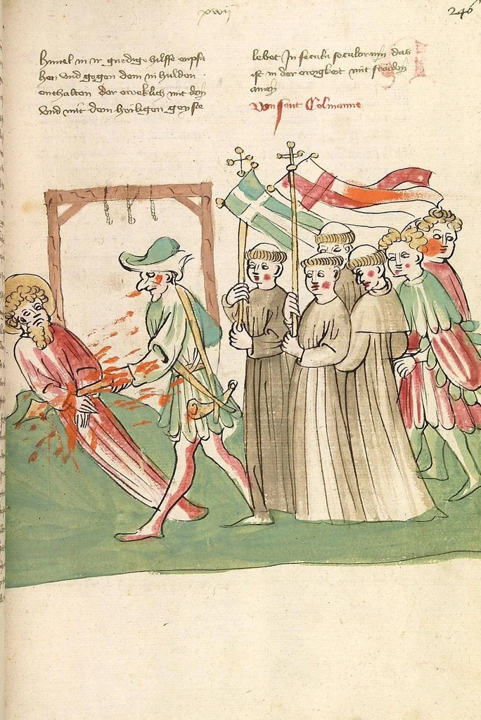 An illustration from "Elsässische Legenda Aurea", 1419, leaf 507